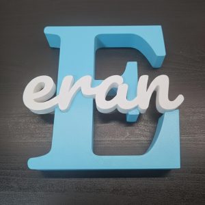 E אות שם מעוצבת בהתאמה אישית